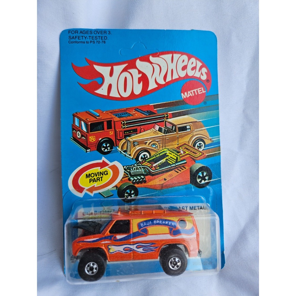 Mattel Hot Wheels 1982 Baja Breaker Die cast Metal Orange Van No 2022 Unpunched